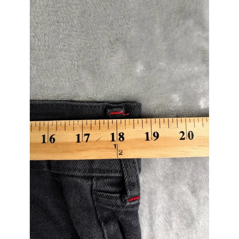 True Religion Ricky Men's Jeans Size 36 Black Red Contrast Stitching